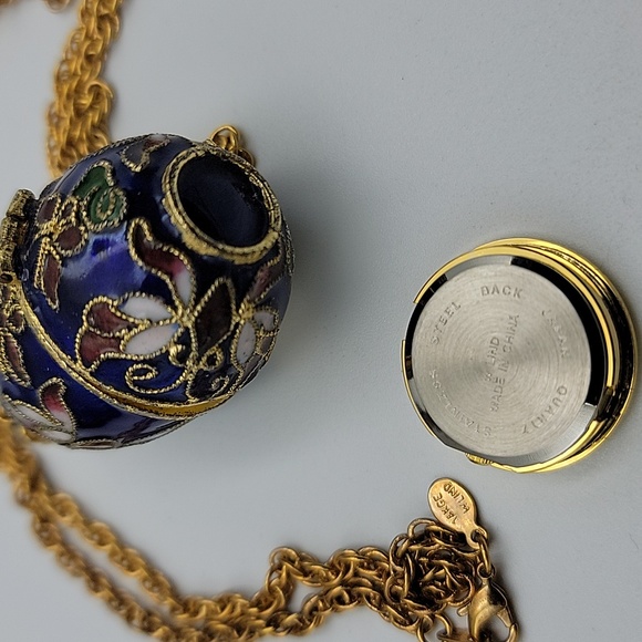 Enamel Egg pendant watch. main image 1